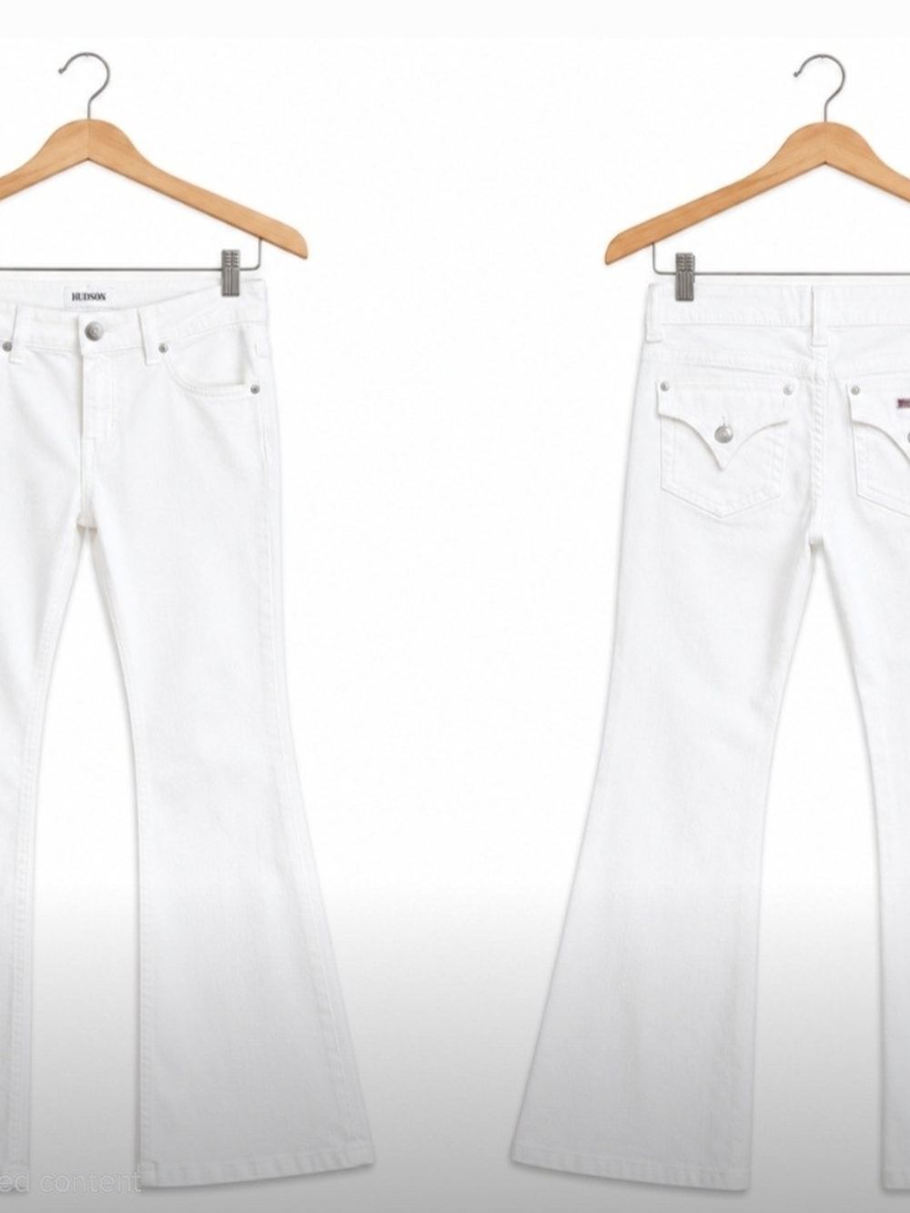 Hudson Jeans White Flare Denim - Women's Wide Leg